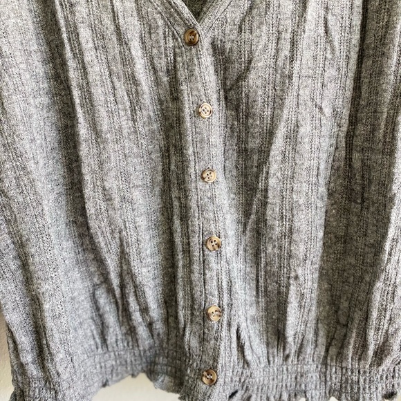 ABOUND Knit Crop Sweater/top Grey - Picture 4 of 7